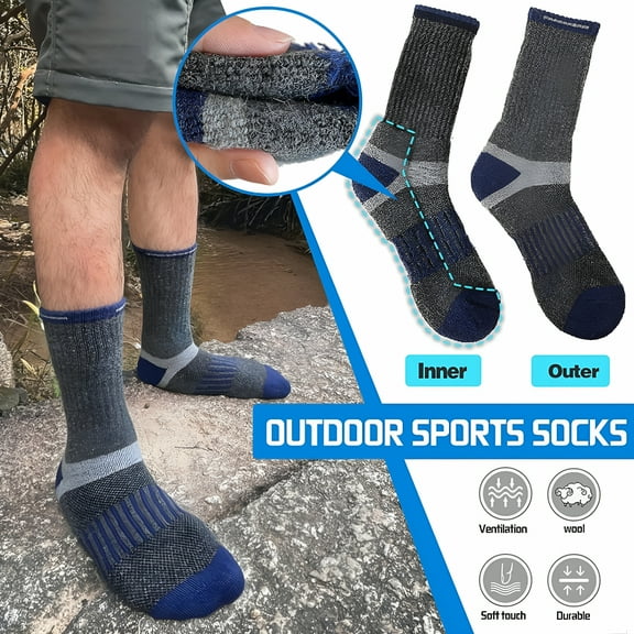 TELOLY Warm Kids Ski Socks Cotton Thermal Socks Winter Outdoor Sports Knee High Sock for Boys Girls Snowboarding Skating Skiing Green