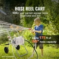 thumbnail image 2 of VEVOR Hose Reel Cart with Wheels, Metal hose reel Holds 175 Feet of 5/8" Hose Capacity Heavy Duty Outdoor Water Planting Truck for Yard, Garden, 2 of 9