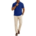 thumbnail image 6 of Qiyinn Mens Knit Polo Shirts Casual Short Sleeve 2 Button Textured Summer Vacation Shirts Lightweight Golf Polo T, 6 of 8