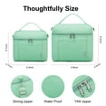 thumbnail image 3 of NOL Natural Organic Lifestyle Insulated Lunch Bags for Women Cooler Bag Lightweight Nylon Waterproof Lunch Box For Work (Small,Mint green), 3 of 6