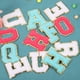 thumbnail image 5 of Uxcell 10pcs Parches de Letras de Chenille con Brillos de 5.5 cm/2.2 Pulgadas para Ropa y Bolsas (Rojo Rosa/Púrpura/Azul/Negro/Blanco, A), 5 of 7
