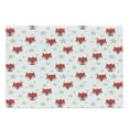 thumbnail image 1 of Cartoon Cutting Board, Hipster Foxes with Hats Glasses on Stars Background Funny Animal, Decorative Tempered Glass Cutting and Serving Board, Large Size, Coconut Scarlet and Grey, by Ambesonne, 1 of 1