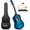 Blue, variant on WoofPaw 38" Kids Acoustic Guitar Kits with Gig Bag, Strap, Pitch Pipe, Extra Set of Strings and Pick for Novice Beginners Music Lovers Kids (Natural)