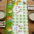 thumbnail image 5 of Table Runners 70 Inches Long Dress Scarves, Easter Bunny Farmhouse Coffee/Dining/Kitchen Table Decor, Holiday Table Runner, Spring Easter Eggs Floral Sage Green Plaid 13x70 Inch, 5 of 9