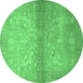 thumbnail image 1 of Ahgly Company Indoor Round Persian Emerald Green Traditional Area Rugs, 6' Round, 1 of 4
