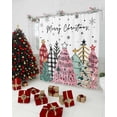 thumbnail image 5 of Christmas Tree Shower Curtain, Xmas Trees Snowflake Winter Waterproof Fabric Shower Curtains with 12 Hooks, Bathroom Curtain Set for Bathroom Accessories Decor, 54 x 78Inches, 5 of 9