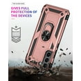 thumbnail image 5 of Samsung Galaxy S22 Case, Rosebono Hybrid Slim Colorful Armor Cover Case With Adjustable Integrated 360 Degree Rotating Ring Kickstand For Samsung Galaxy S22 (Rose Gold), 5 of 6