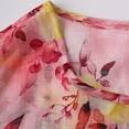 thumbnail image 4 of Mujeres Cuello Redondo Vestido Impreso Casual de Manga Corta Ligero Tejido Fluido para el Uso Diario de Primavera Verano, 4 of 7