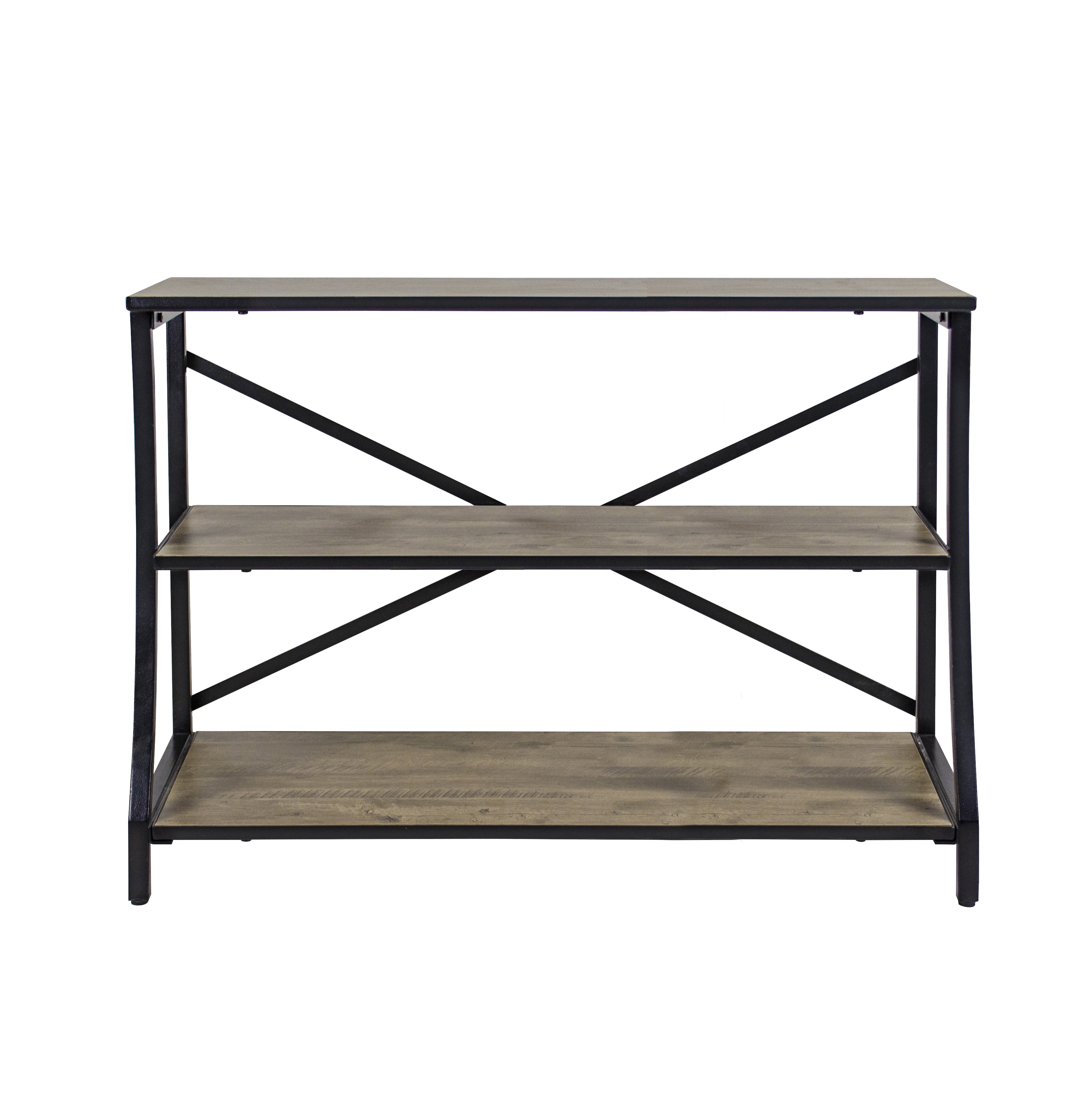 Aquatic Fundamentals Metal + Wood 40/55 Gallon Rustic Gray Aquarium Stand