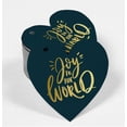 thumbnail image 2 of Inkdotpot Pack Of 100 Joy To The World Baby Shower Favor Paper Tags Craft Real Gold Foil Hang Tags, 2 of 8
