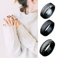 thumbnail image 4 of Maytalsory Unique Vintage Steel Ring Suitable For All Genders Metal Ring For Men Gifts For Friends Vintage Rings All black 7 1Set, 4 of 6
