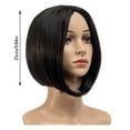 thumbnail image 2 of Medium Length Straight Wig For Black Women Natural Synthetic Hair Short Cut, 2 of 6