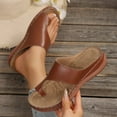 thumbnail image 5 of LOVZFMLL Wedge Sandals for Women Casual Ring Toe Comfort Walking Clogs Sandals for Summer Outdoor Beach Vacation Slippers Brown 8.5, 5 of 5