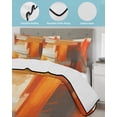 thumbnail image 4 of Burnt Orange Brown Queen Size Down Alternative Comforter, Lightweight Comforter Quilt Bedding Set with Pillow Shams Farmhouse Ombre Abstract Mottled Art All Seasons Bed Comforter Duvet Insert 90"x96", 4 of 7