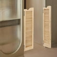 thumbnail image 4 of Swinging Door Cafe Doors, W24xH42.1in Wooden Half Saloon Door with 4 Metal Hinges, Double Entrance Partition for Kitchen Bar Cellar Porch Barn, Wood Color, 4 of 9