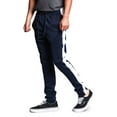 thumbnail image 4 of G-Style USA Men's Hip Hop Slim Fit Track Pants - Athletic Jogger Side Striped - Navy/White - 4X-Large, 4 of 5