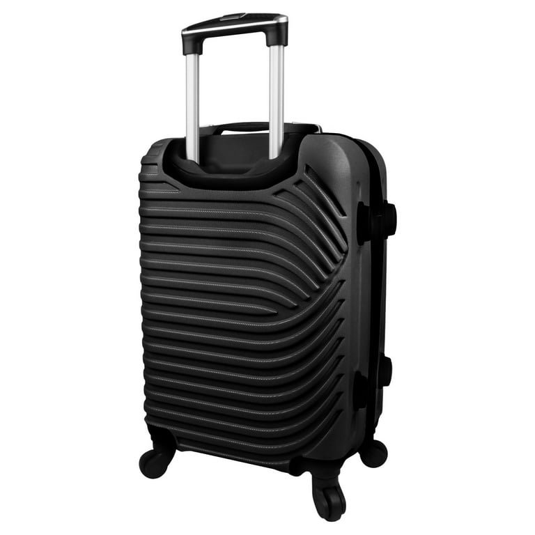 Dejuno Craft Hardside 3-Piece Spinner Luggage Set - Black