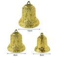 thumbnail image 4 of D-GROEE 6/8/10cm Golden Bells Jingle Bells for Crafts, 4Pcs Plastic Christmas Tree Hanging Pendant, Christmas Ornaments Decorations, 4 of 7
