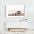 thumbnail image 2 of Lifeguard Stand, Malibu 02 - Los Angeles California Photography White Framed Wall Art Print 12 x 18 inches, 2 of 3
