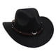 thumbnail image 2 of Sombrero de vaquero occidental para cosplay, playa, niños, senderismo, pesca, disfraces, fiesta, camping. Negro, 2 of 9