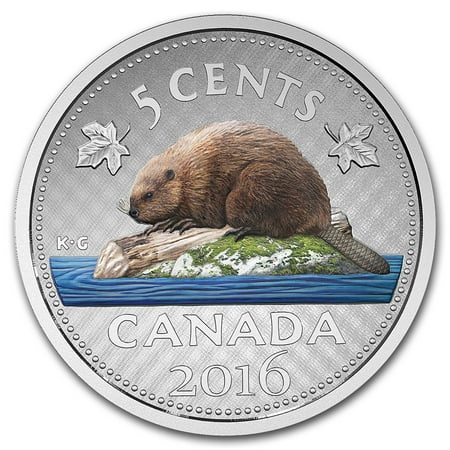 2016 Canada 5 oz Silver $1 Big Coin Series: 5 Cent Coin