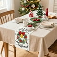 thumbnail image 3 of Wreath Merry Christmas Table Runner, Xmas Winter Holiday Kitchen Dining Table Decoration for Christmas Home Decor 13x72 Inch-Beige, 3 of 8