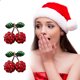 thumbnail image 2 of Cute Radish Earrings Cherry Earrings Red Stud Earrings Set for Women Girls S925 Silver Stud Earrings for Women Earrings with Soft Ear Studs Fine Jewelry for Parties and Holidays, 2 of 2