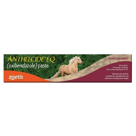 - Zoetis Animal Health Anthelcide EQ Paste 24gm, Broad spectrum anthelmintic removes and controls a variety of equine worms By Pfizer,USA