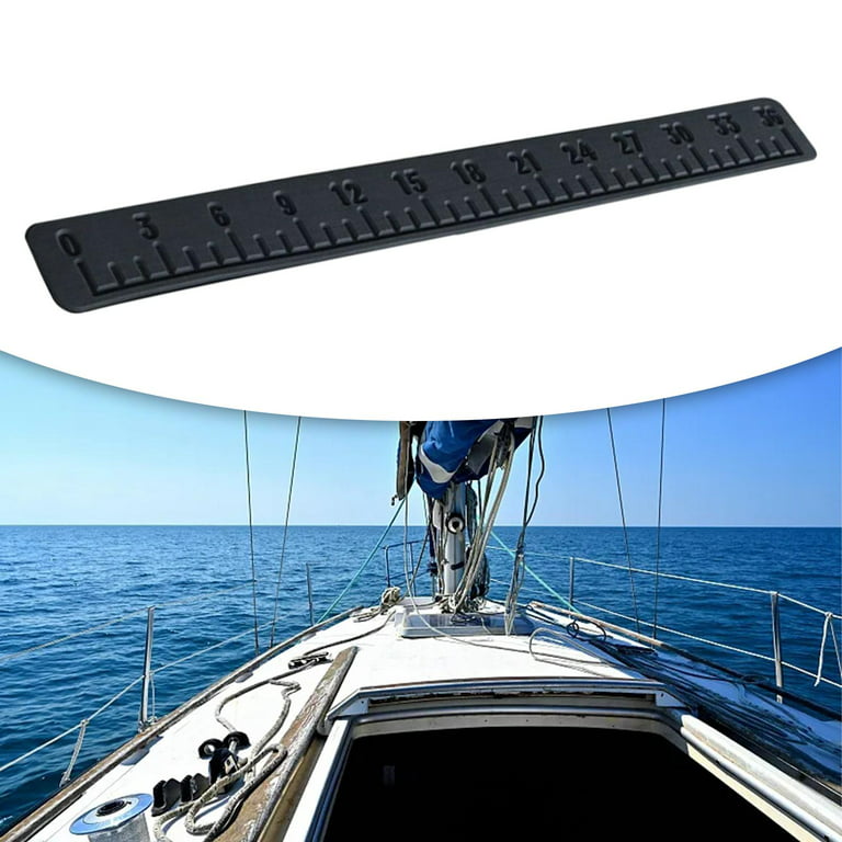 Fish Ruler for Boat Measurement Sticker Tool with Adhesive Backing EVA 6mm  Thickness Accurate Fish Measuring Ruler for Fishing Boat Accessories dark