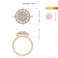thumbnail image 4 of ANGARA Natural Diamond Cocktail Ring with Scalloped Halo in 14K Rose Gold for Women (Size-3.25mm| Color-K| Clarity-I3) | April Birthstone, Anniversary, Jewelry Gift for Women | Natural Diamond Ring, 4 of 9