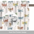 thumbnail image 6 of Watercolor Dragonfly Valance Curtain Blue Red Green Insects Country Rustic Farm Window Valances Rod Pocket Short Curtains Window Treatments for Kitchen Bedroom Bathroom Laundry 54" x 18", 6 of 9
