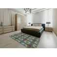 thumbnail image 5 of Ahgly Company Machine Washable Indoor Rectangle Transitional Dark Sea Green Area Rugs, 7' x 9', 5 of 7