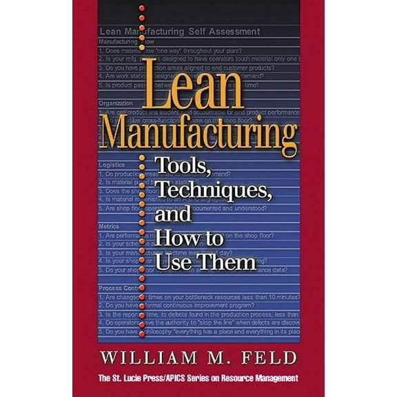 Resource Management Lean Manufacturing: Tools, Techniques, and How to Use Them, (Hardcover)