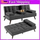 thumbnail image 1 of 3 in 1 Convertible Sofa Bed Upholstered Small Folding Loveseat Couch w/Removable Armrest, Modern Futon Recliner Sleeper My Lux Decor Round, 1 of 5