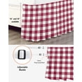 thumbnail image 3 of Plaid Red,Wrap Around Bed Skirts for California King Bed 16" Drop,Bed Skirt with Adjustable Elastic Belt Dust Ruffle Bed Valance for Bedroom Abstract Minimalistic Geometric Lattice Bed Frame Cover, 3 of 7