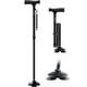 thumbnail image 1 of Bastón HONEYBULL para hombre y mujer: plegable, ajustable, plegable, de pie, con punta pivotante, resistente | Bastones plegables para personas mayores y adultos (negro, con punta pivotante), 1 of 5