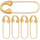 thumbnail image 3 of Metal Brooch Pin for Fixing 5Pcs Golden DIY Pins for Jewelry Crafts, 3 of 4