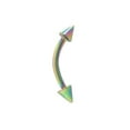 thumbnail image 4 of Titanium Curved Barbell Eyebrow Ring 16 Gauge With Spike, 4 of 8