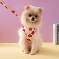 thumbnail image 2 of Conjunto de arnés de seguridad ajustable para perros y cachorros, correa para perros acolchada y transpirable, chaleco con arnés para el pecho con asa para perros pequeños, medianos y grandes, entrenamiento para caminar-M, rojo oso de fresa Electrónica, 2 of 5