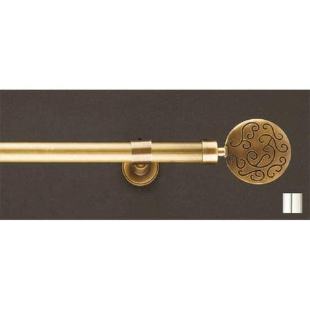 - Liber 1023 Curtain Rod Set - 1.25 in. - Chrome - 157 in.