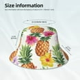 thumbnail image 3 of Xecao Hawaiian Pineappl Print Men and Women Night Reflective Hat Runner Cap Visor Bucket Hat Boonie Cap, 3 of 6
