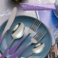 thumbnail image 5 of 24 Pieces Flatware Set, Stainless Steel Cutlery Set with Silverware Holder, Modern Eating Tableware Set Includes Dinner Knives Forks Spoons, Hanging Silverware Set Service for 6, 5 of 7