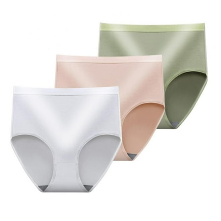 

3-Pack Women High Waist Panties Body Shaper Panties Sporty Briefs Plus Size Breathable Underpants