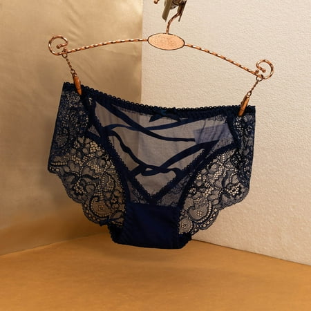 

dmqupv Women Cotton Panties Women Crochet Lace Lace Up Panties Hollow Out Push Long Boy Shorts Underwear for Women Cotton Dark Blue X-Large