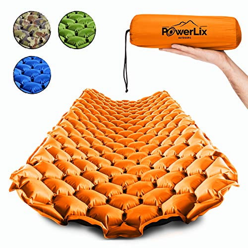 CAMPING & HIKING HikerXing LIGHTWEIGHT INFLATABLE SLEEPING PAD for BACKPACKING 