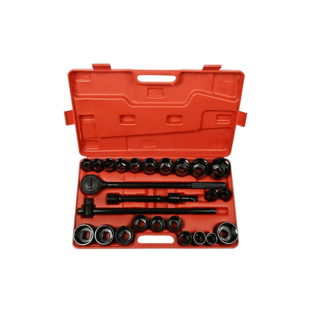 J&R Quality Tools CR-V Drive Impact Socket Set (27 Piece), 3/4"