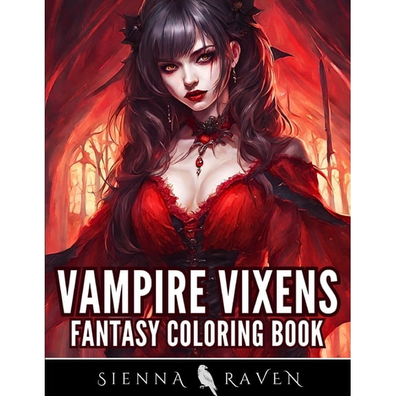 Vampire Vixens: Dark Fantasy Coloring Book for Adults, (Paperback)