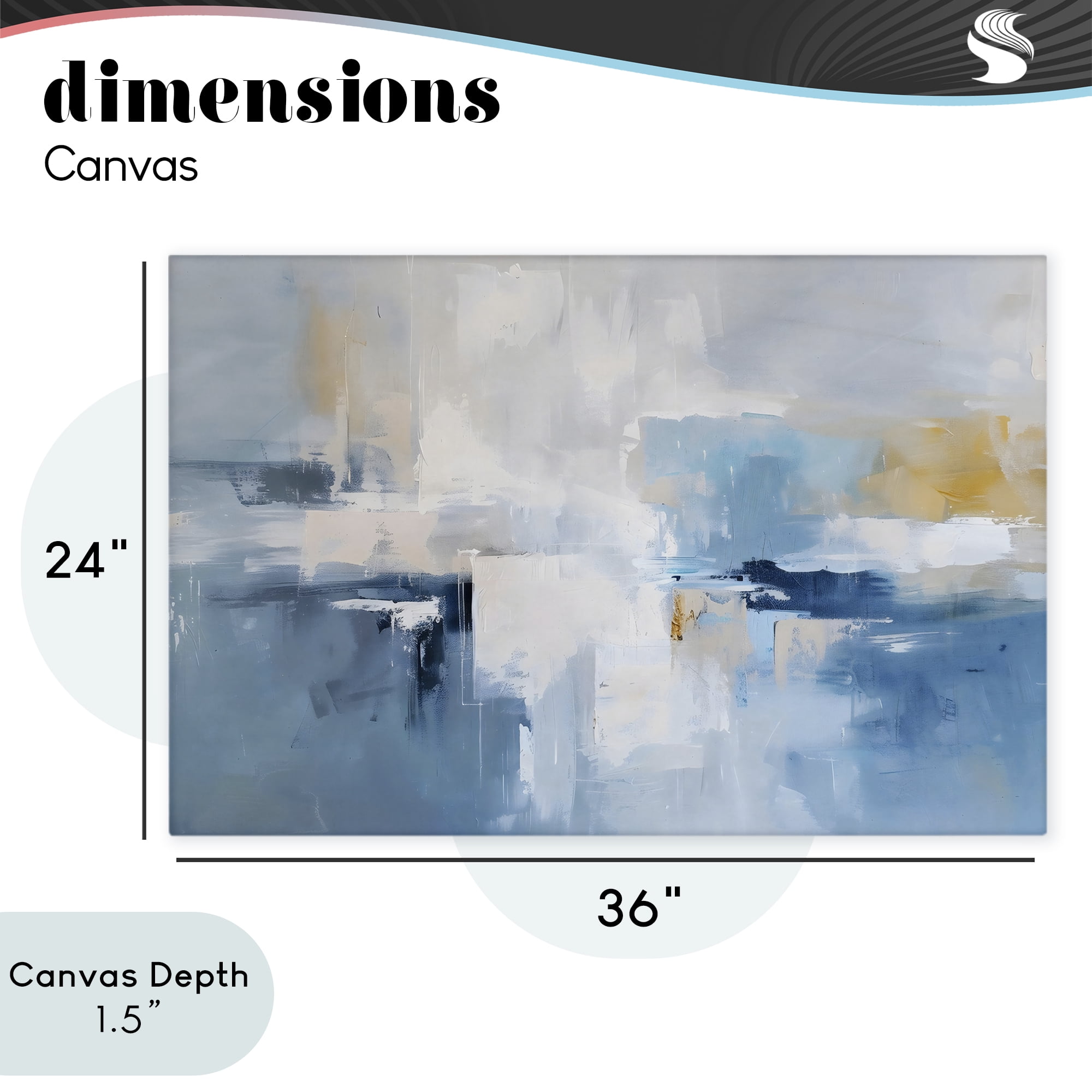 Stupell Industries Blue Sea Mist Horizon Canvas Wall Art, design by Creative Studio