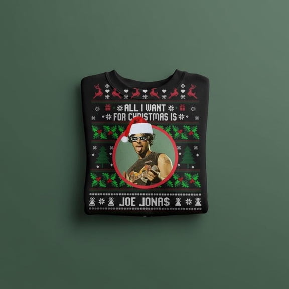 Joe Jonas Sweatshirt, All I Want for xMas Joe Jonas Sweatshirt, Jonas Brothers Shirt - Sizes S-5XL ,Art Print JSC