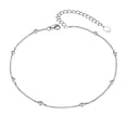thumbnail image 1 of Silvora 925 cuentas de cadena de plata tobillera para mujer pulsera de tobillo joyería de pie, 1 of 7